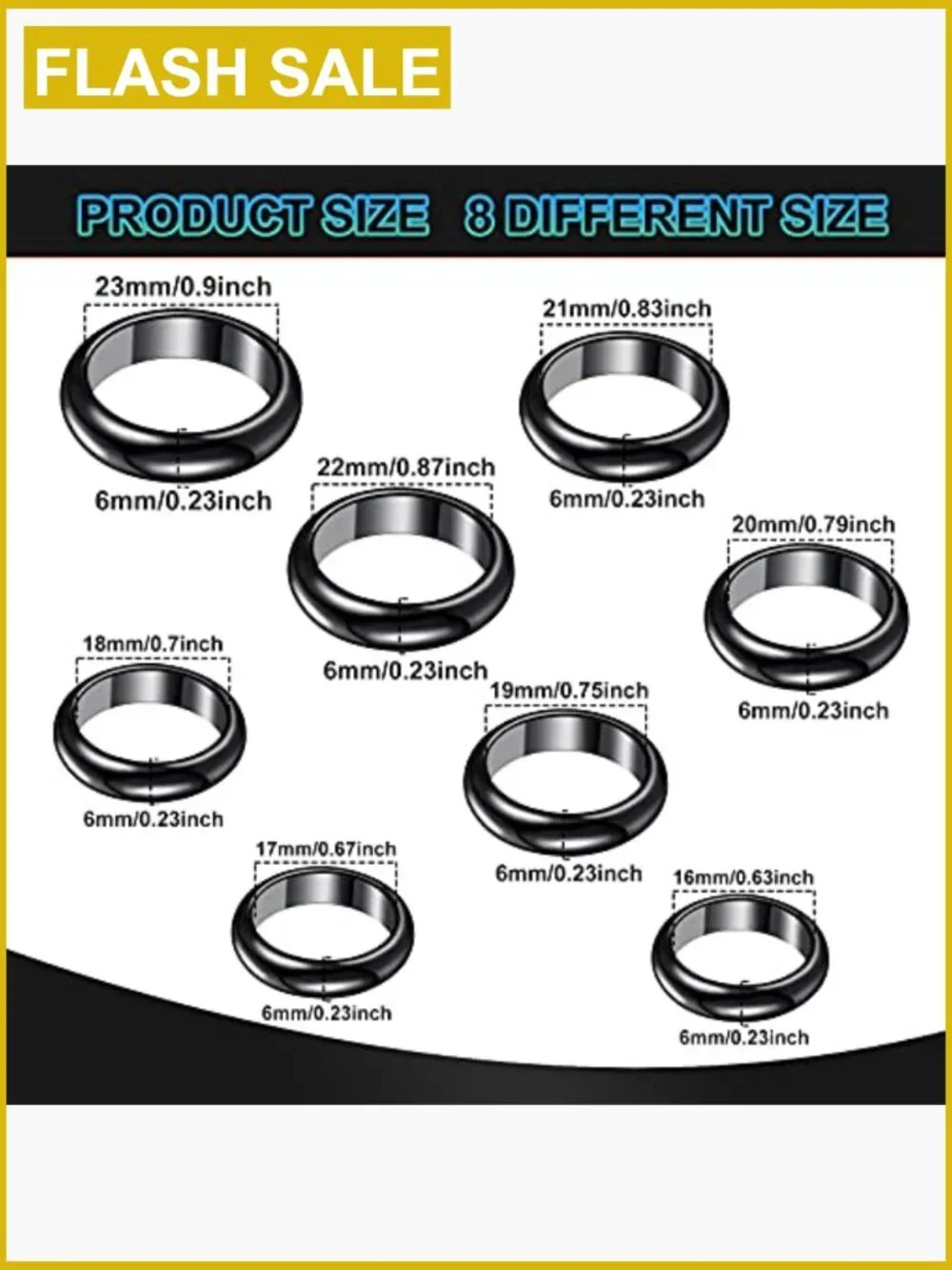 32 Pcs Genuine Hematite Rings Set Healing Stone Band Rings Size 6-13